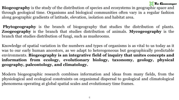 Simplified Biogeography