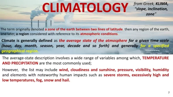 Simplified Climatology