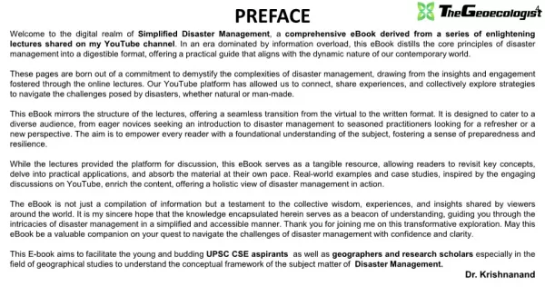 Simplified Disaster Management