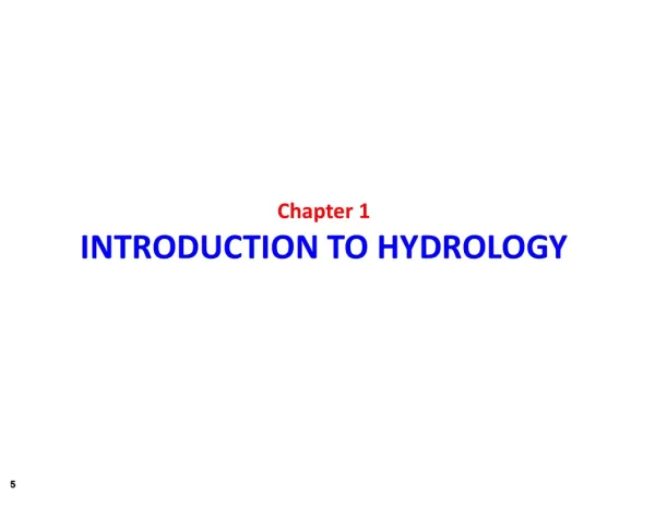 Simplified Hydrology