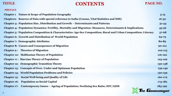 Simplified Population Geography