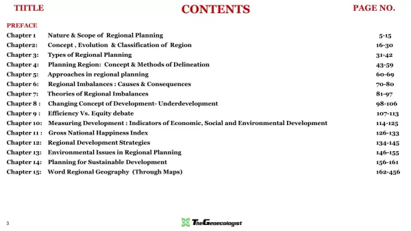 Simplified Regional Planning and Development