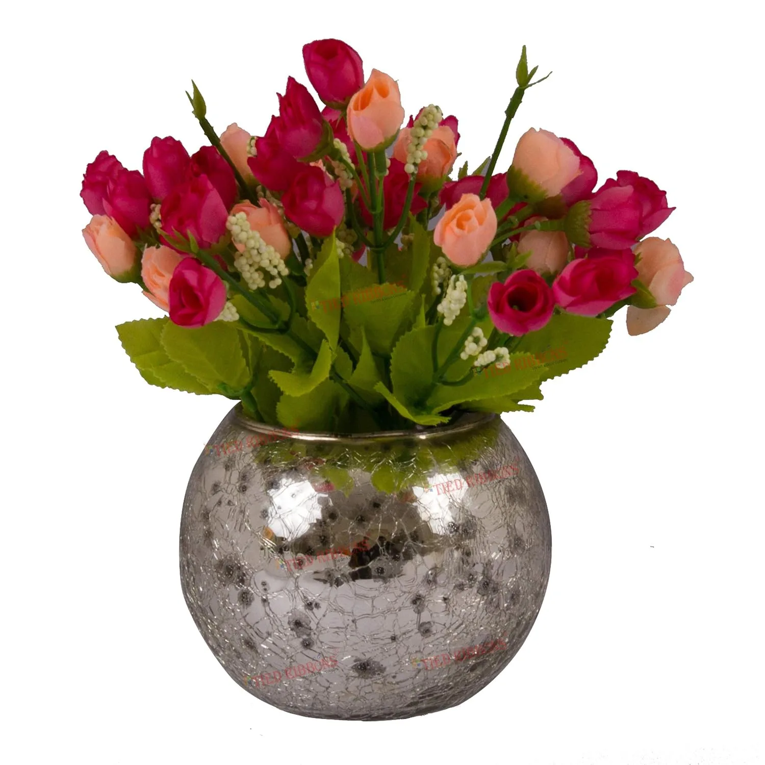 1742810480 Home Decor Colorful Floral Glass Vase Decor