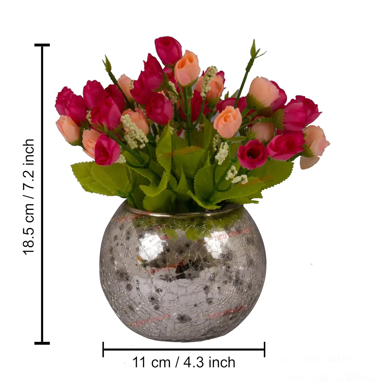 1742810481 Home Decor Colorful Floral Glass Vase Decor