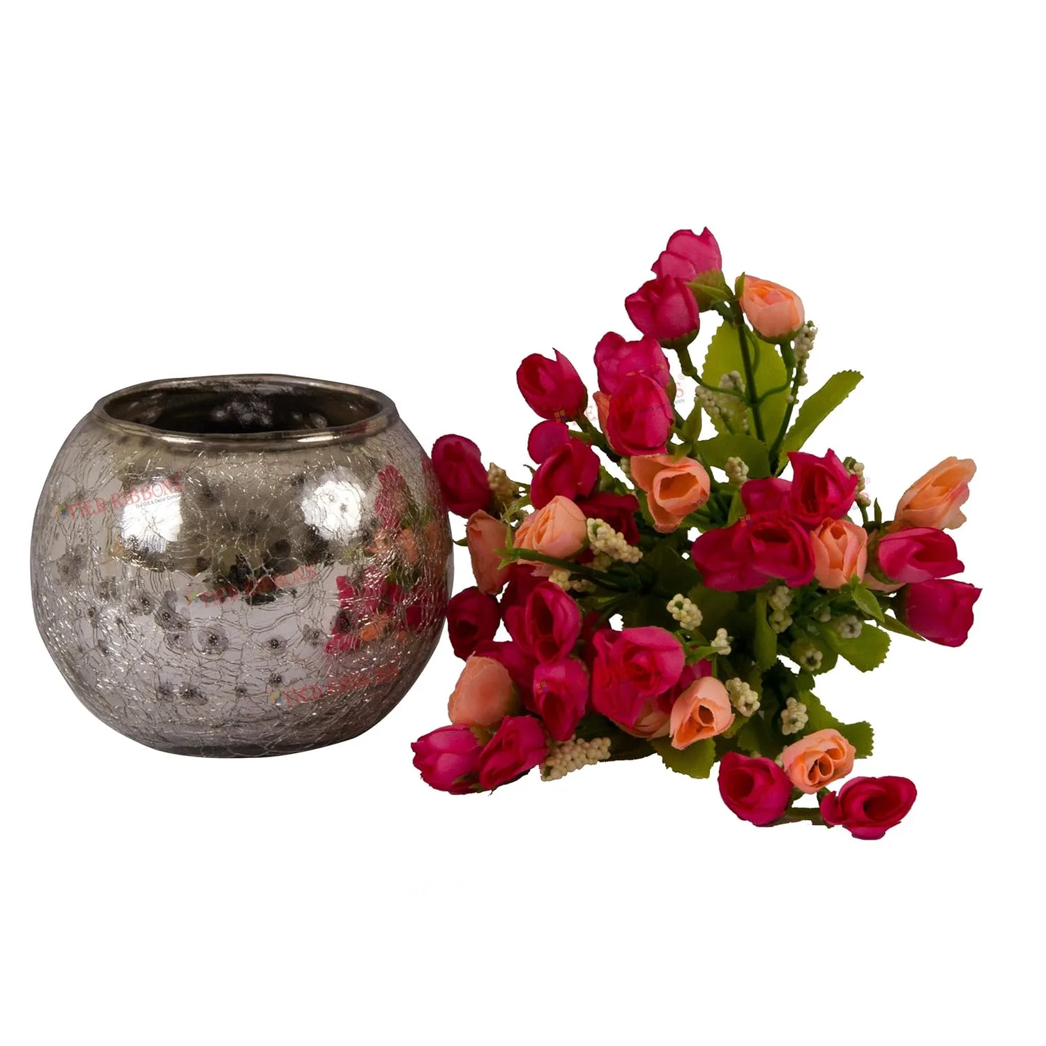 1742810482 Home Decor Colorful Floral Glass Vase Decor