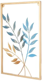 Home Decor : Solimo Gold Metal Leaf Wall Art (3-Piece Set) - Image 4