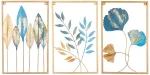 Home Decor : Solimo Gold Metal Leaf Wall Art (3-Piece Set) - Image 7