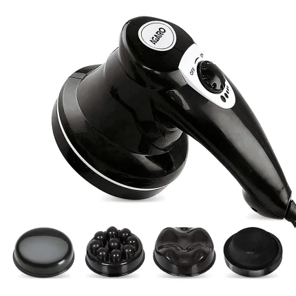 Home Care : Atom Electric Full-Body Massager, 3 Heads, Black