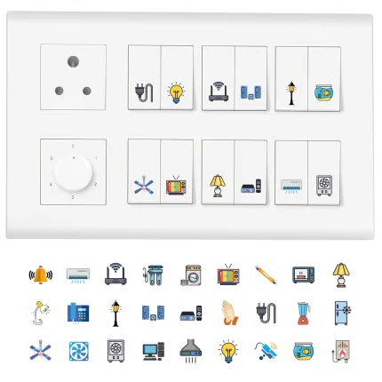 Home Care : Clear Switch Labels, 33-Pack, Vinyl.