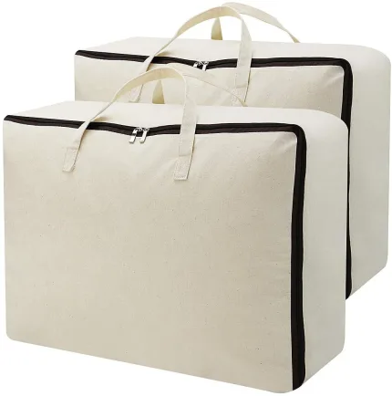 Home Care : White Foldable Canvas Closet Organizer, 45cm