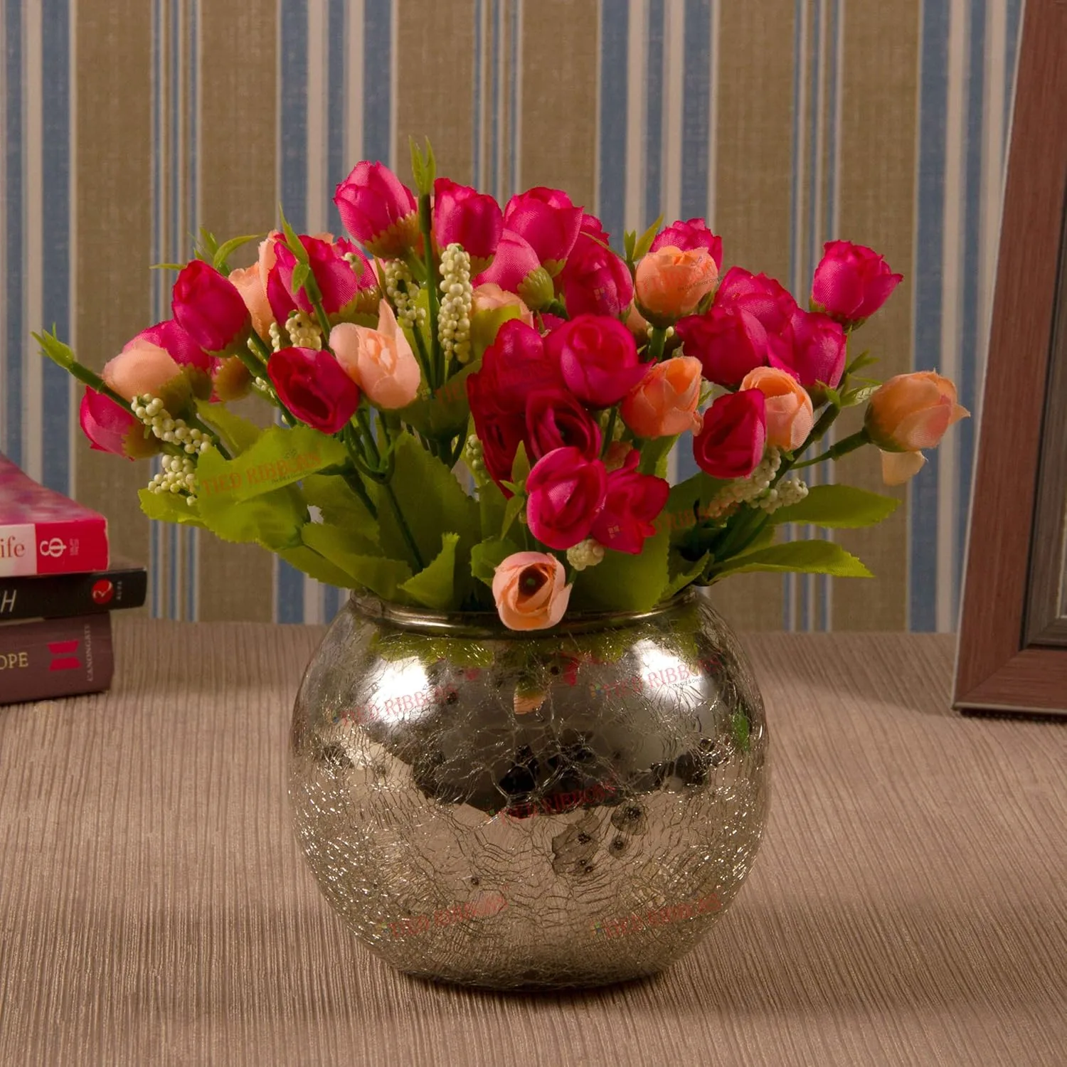 Home Decor : Colorful Floral Glass Vase Decor