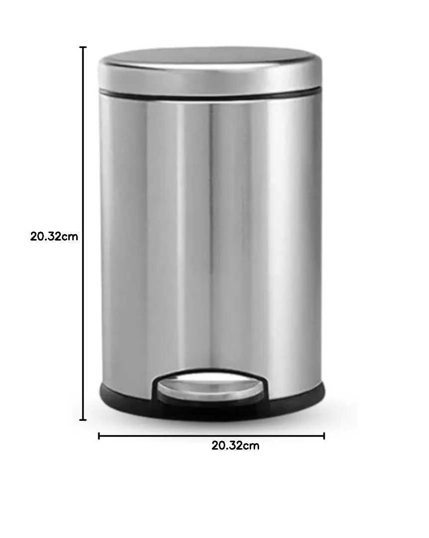 In-Depth Review: best dustbin with lid - Mumma's LIFE 5L Dustbin for Bathroom with Lid – Stainless Steel Silver Pedal Bin with Plastic Inner Bucket 4 Mumma's LIFE 5L Dustbin for - view 3