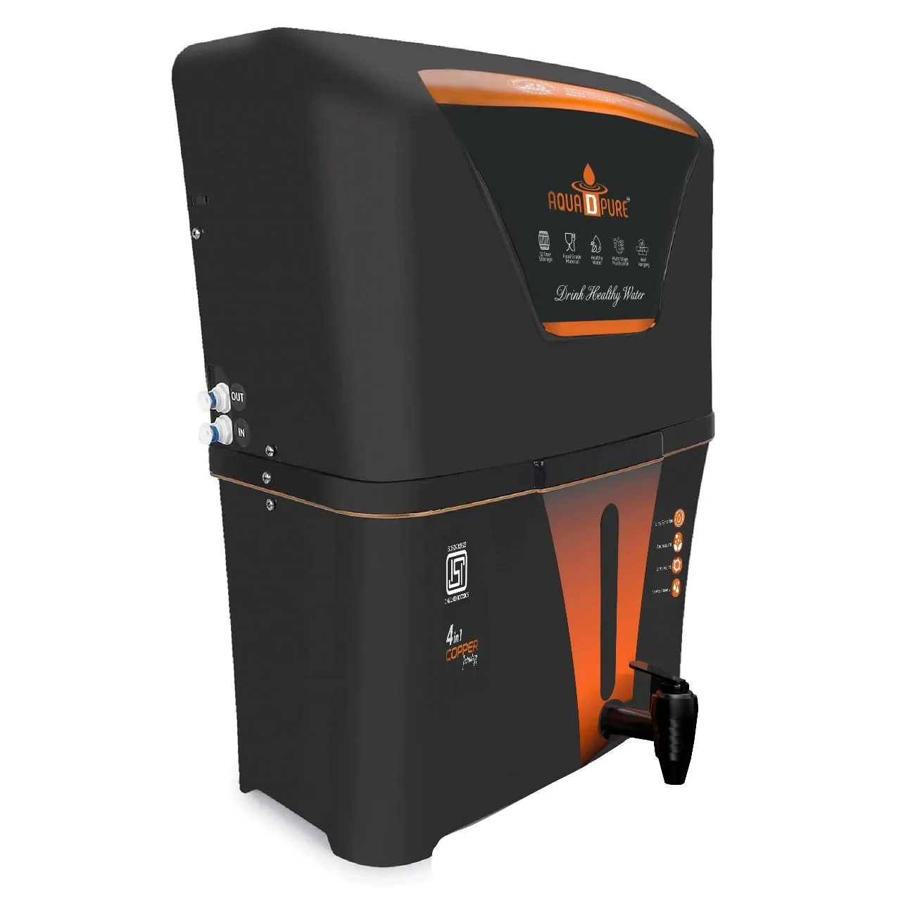 In-Depth Review: best water purifier home - AQUA D PURE 4 in 1 Copper RO Water Purifier with 10 Stage Purification Filtration, UV, UF, TDS Adjuster an 3 AQUA D PURE 4 in 1 Coppe - view 2