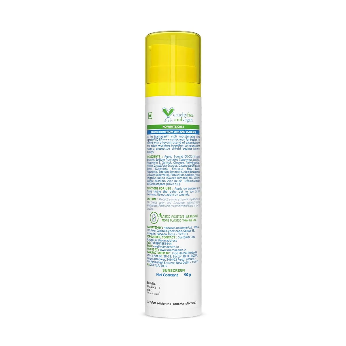 In-Depth Review: best baby sunscreen - Mamaearth Baby Rich Moisturizing Ultra Light Sunscreen – 50g | SPF 50 & PA++++ | Water Resistant | L 7 Mamaearth Baby Rich Moisturiz - view 6