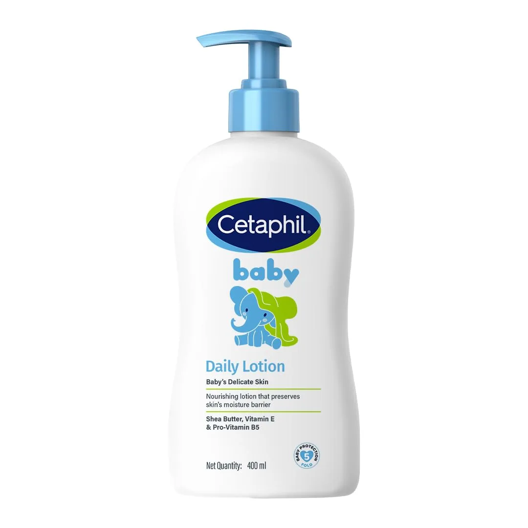 Cetaphil Baby Daily Lotion, Suitable for baby’s delicate skin, Shea Butter and Vit E, Dermatologist Tested and Pediatrician Recommended, 400 ml | | best baby lotion