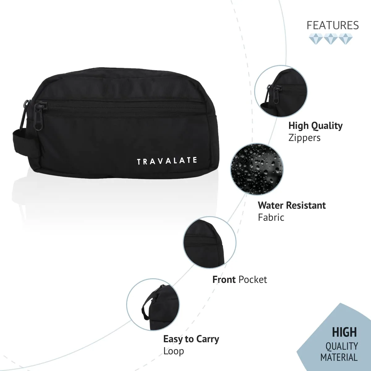 In-Depth Review: best travel toiletry kit - TRAVALATE Polyester Multipurpose Toiletry Kit Bag for Man and Women's | Double Compartment Travel Essentia 5 TRAVALATE Polyester Multipurp - view 4