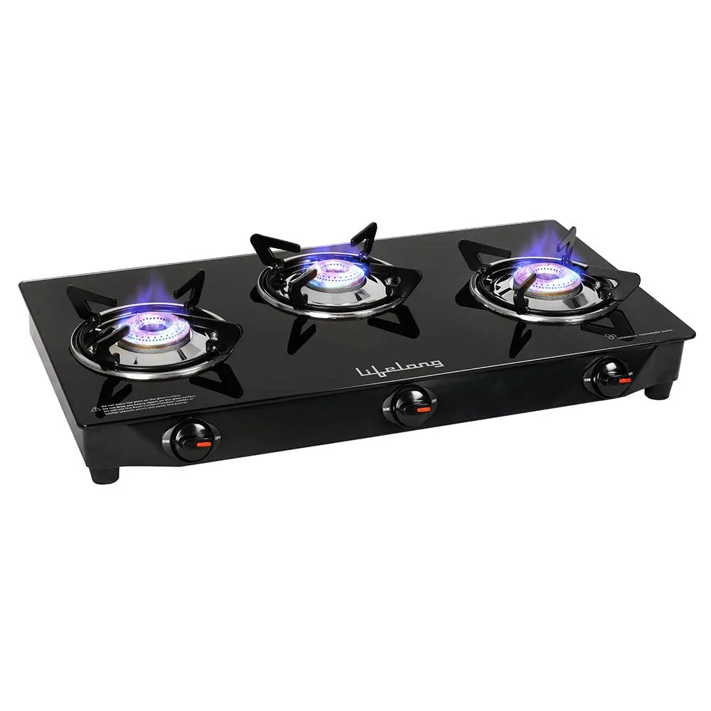 In-Depth Review: best gas stove 3 burner - Lifelong 3 Burner Gas Stove Top for Kitchen - Manual Ignition Cooktop Modern Glass Stove for Modular Kitche 2 best gas stove 3 burner