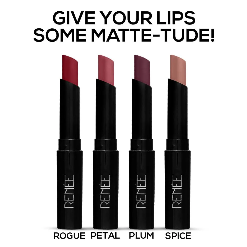 In-Depth Review: best lipstick shade for indian skin - RENEE Very Matte Lipstick - Plum, Long-Lasting, Hydrating, and Velvety Formula, Paraben-Free Li 5 RENEE Very Matte Lipstick - view 4