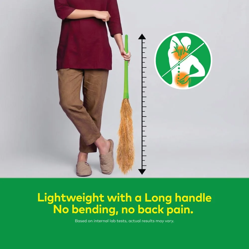 In-Depth Review: best broom for home - Scotch-Brite XL No-Dust Broom with Long Handle |Flat Fiber Jhadu for Fine Dust & Hair, Reaches All Corners | Mu 5 Scotch-Brite XL No-Dust Broom wi - view 4