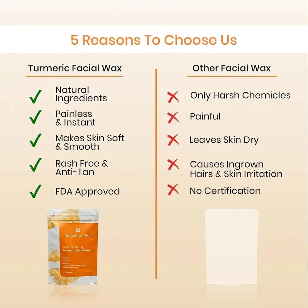In-Depth Review: best waxing kit home - The Wellness Shop - Turmeric Facial Wax Powder, 5 min Painless Natural Face Hair Removal Waxing Powder, Easy t 9 The Wellness Shop - Tur - view 8
