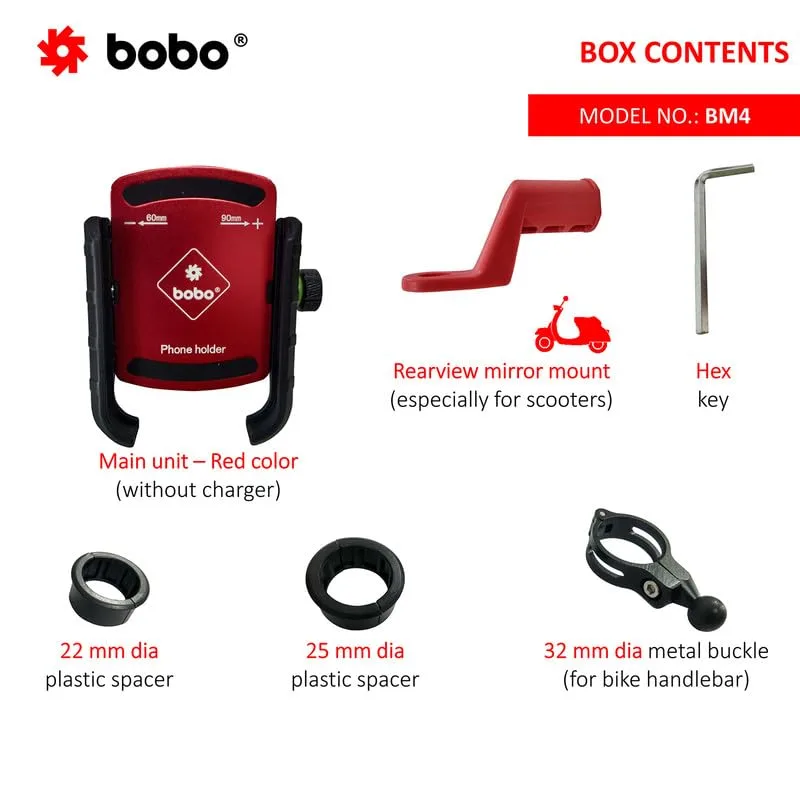 In-Depth Review: best bike phone mount - BOBO BM4 Jaw-Grip Waterproof Bike/Motorcycle/Scooter Mobile Phone Holder Mount, Ideal for Maps and GPS Naviga 7 BOBO BM4 Jaw-Grip Waterp - view 6