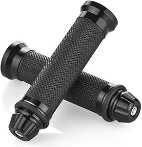 In-Depth Review: best bike grip cover - Bike Handle Grip, Black, Rubber with Aluminium End Caps, Anti-Slip Textured, 1 Pair 1 best bike grip cover