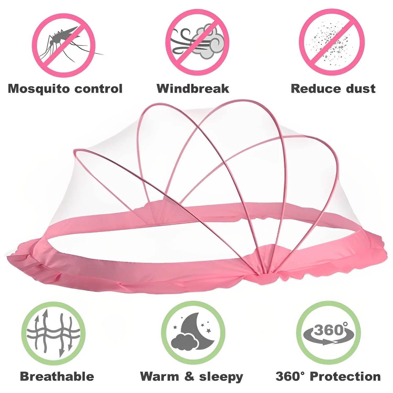 In-Depth Review: best baby mosquito net - LifeKrafts Foldable Baby Mosquito Net for Bed | Bottomless Portable Net for Babies & Toddlers (0–36 M 7 LifeKrafts Foldable Baby Mosqu - view 6