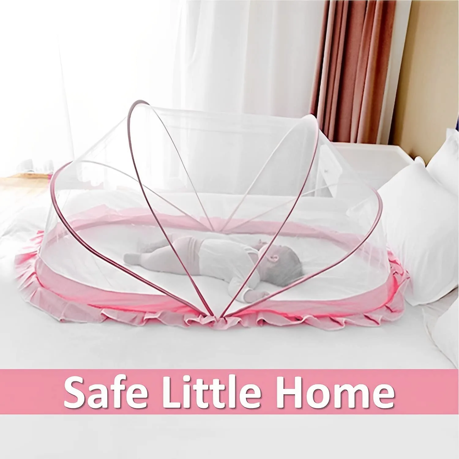 In-Depth Review: best baby mosquito net - LifeKrafts Foldable Baby Mosquito Net for Bed | Bottomless Portable Net for Babies & Toddlers (0–36 M 4 LifeKrafts Foldable Baby Mosqu - view 3