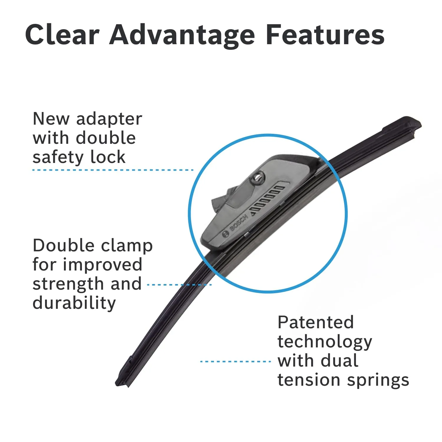 In-Depth Review: best car wiper blades - Bosch Wiper Blade 3397016576KTS CLEAR Advantage, Single, 16 Inch, Driver Side, Comes with Easy to Install Qui 5 Bosch Wiper Blade 3397016 - view 4