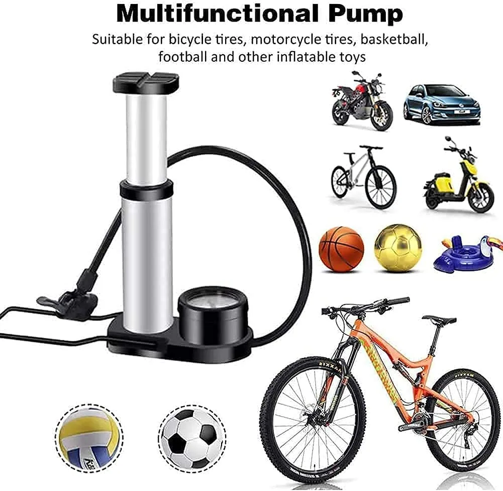 In-Depth Review: best bike air pressure gauge - Mini High Pressure Bicycle Pump with Gauge – Portable Dual Action Cycle Air Pump, PSI Meter, Frame M 7 Mini High Pressure Bicyc - view 6