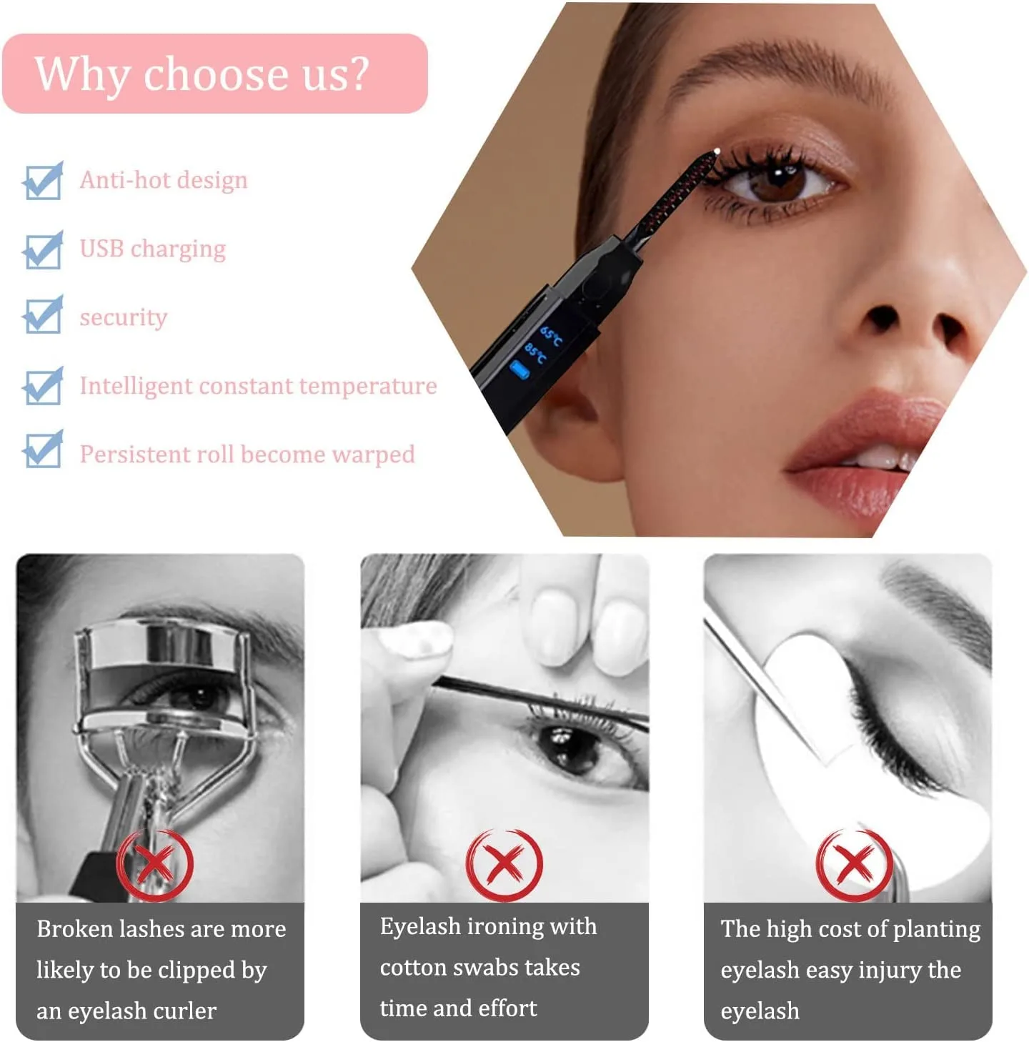 Heated Eyelash Curler, Rec - view 7
