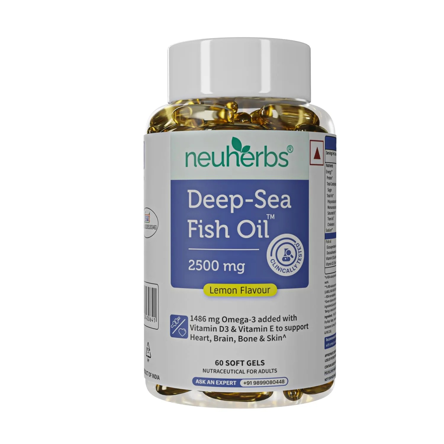 In-Depth Review: best fish oil capsules - Neuherbs Deep Sea Omega 3 Fish Oil Capsules 2500mg Triple Strength – Supplement for Heart, Brain & 2 best fish oil capsules