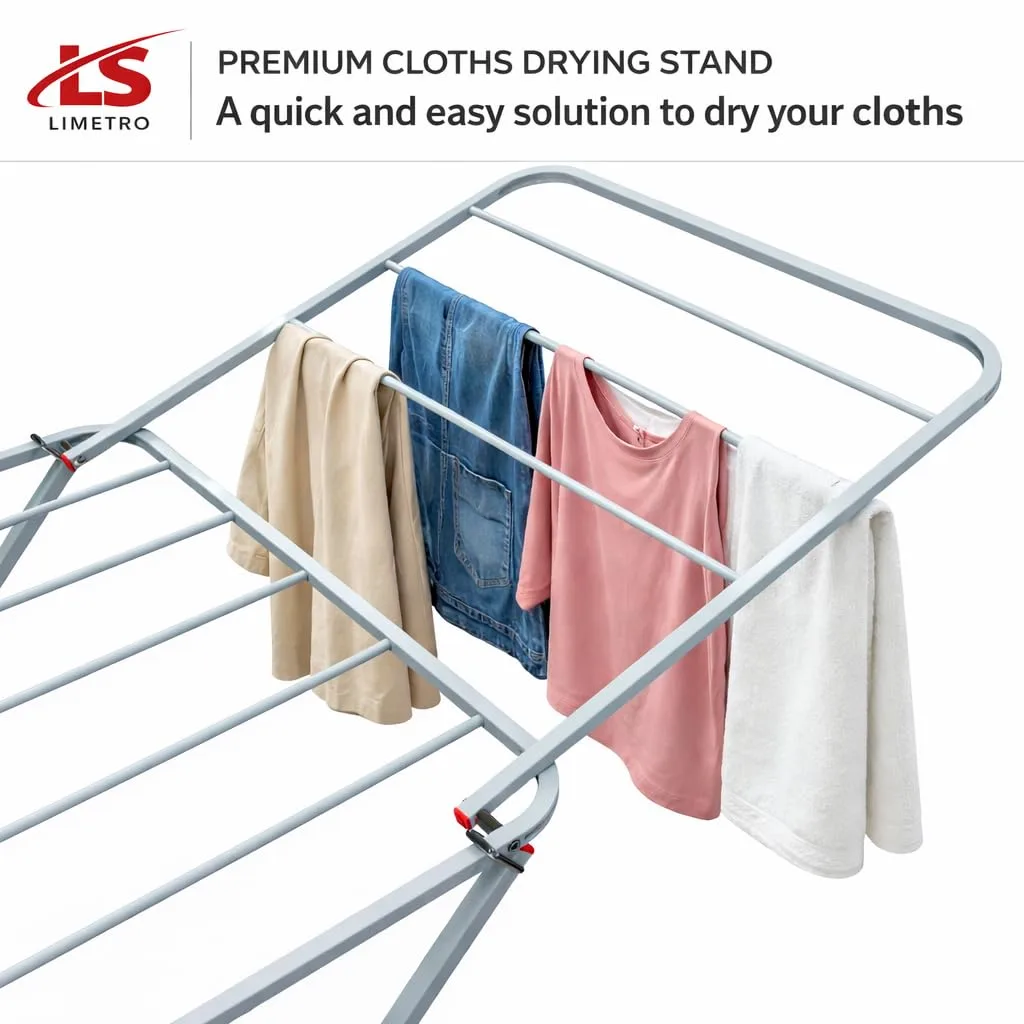 In-Depth Review: best clothes drying stand - LiMETRO STEEL Foldable Clothes Drying Stand for Balcony & Indoor Use | Heavy Duty Mild Steel Laundry 4 best clothes drying stand view 2