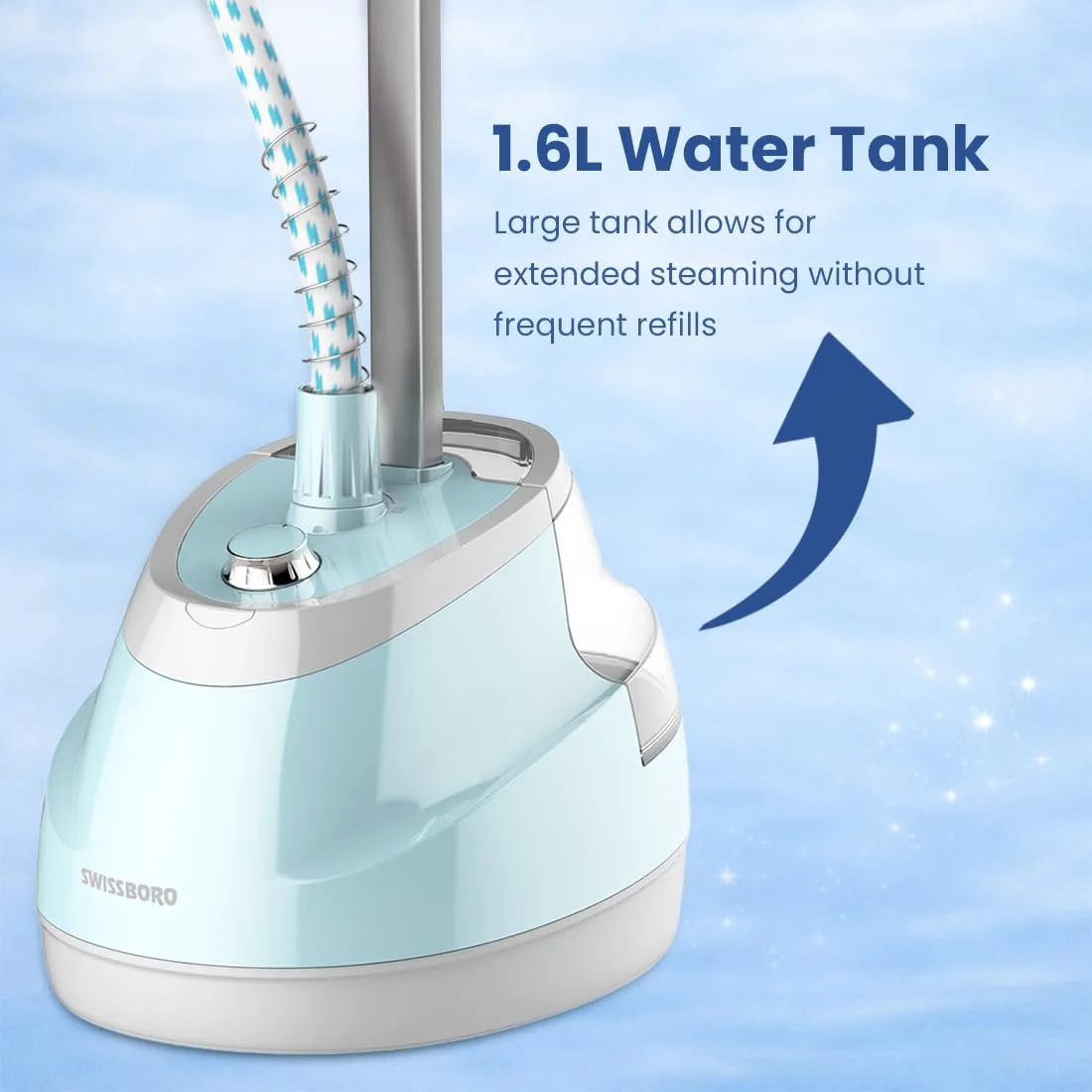 In-Depth Review: best travel steamer for clothes - Iron for Clothes | Wego Garment Steamer Vertical Standing Iron 1.6L Water Tank | 10 Steam Settings 3 Iron for Clothes | Wego - view 2