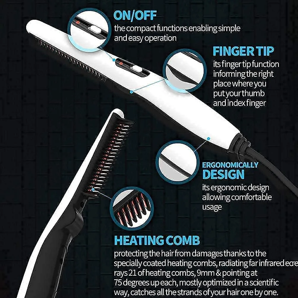 In-Depth Review: best beard straightener - AVIARA Quick Hair Styler for Men Electric Beard Straightener Massage V2 Hair Comb Multifunctional Curly Hai 4 AVIARA Quick Hair Styler f - view 3