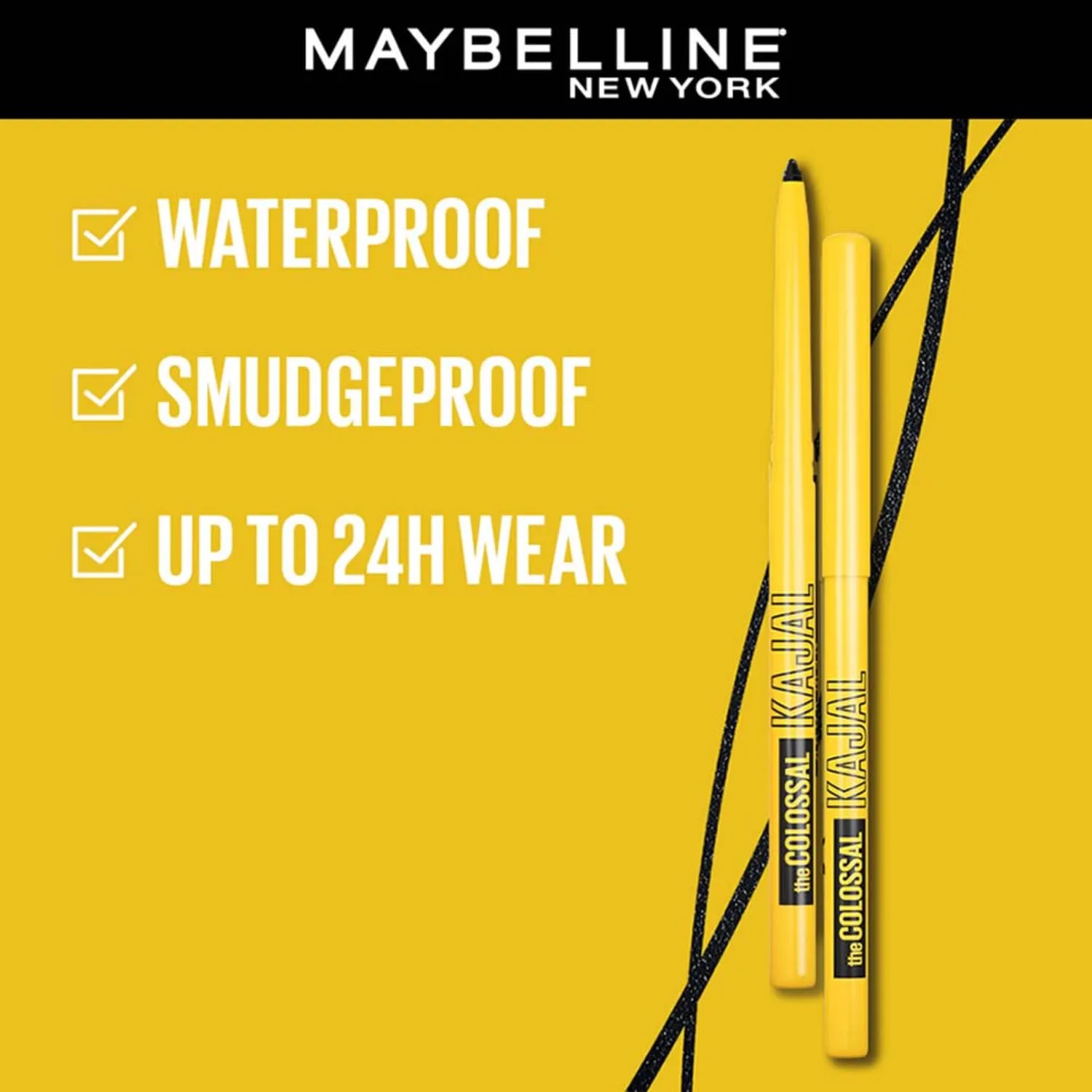 In-Depth Review: best kajal eyeliner - Maybelline New York Colossal Kajal, Intense Colour, Waterproof, Long lasting 24Hrs Stay, Black, 0.35g variant 6 Maybelline New York Colossal K - view 5