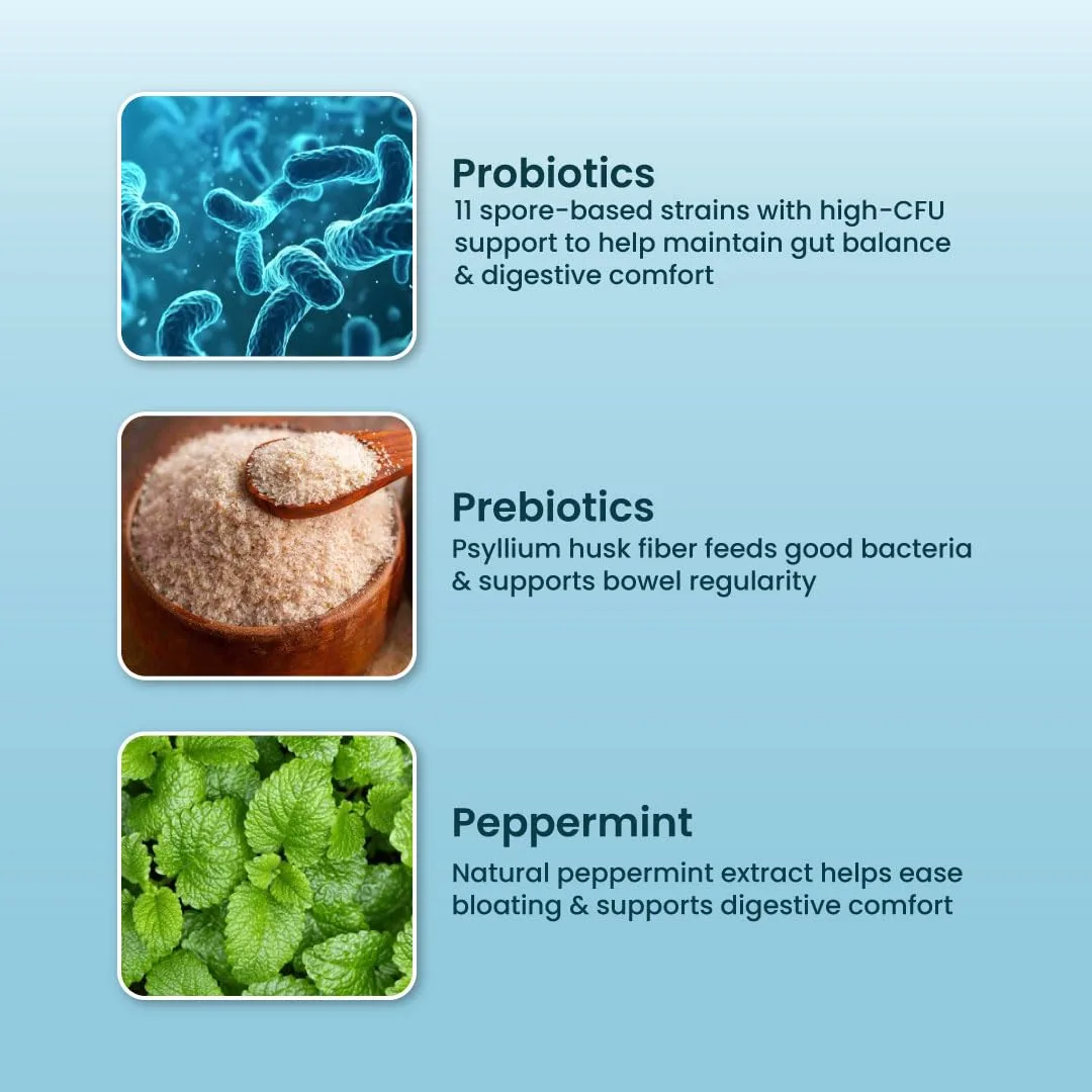 In-Depth Review: best fiber supplement - Gut Army Probiotics for Constipation & IBS | 100 Billion CFU, 11 Strains | Psyllium Husk (Isabgol) & 6 Gut Army Probiotics for - view 5