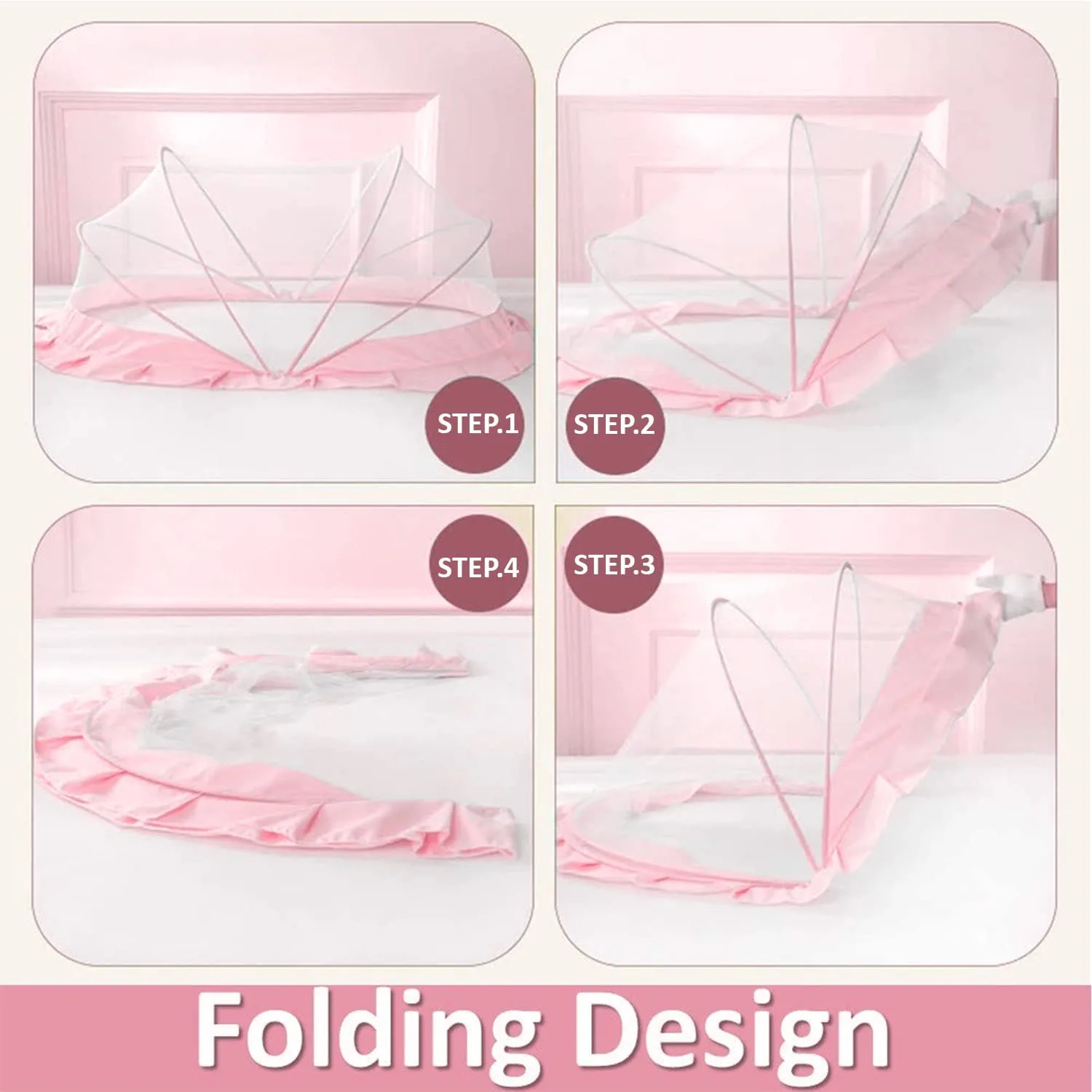 In-Depth Review: best baby mosquito net - LifeKrafts Foldable Baby Mosquito Net for Bed | Bottomless Portable Net for Babies & Toddlers (0–36 M 8 LifeKrafts Foldable Baby Mosqu - view 7