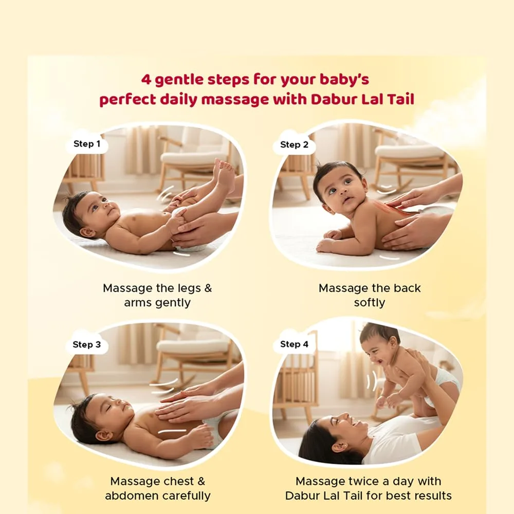 In-Depth Review: best baby oil massage - Dabur Lal Tail : Ayurvedic Baby Massage Oil 500Ml|Clinically Tested 2X Faster Physical Growth For Stronger Bo 7 Dabur Lal Tail : Ayurvedi - view 6