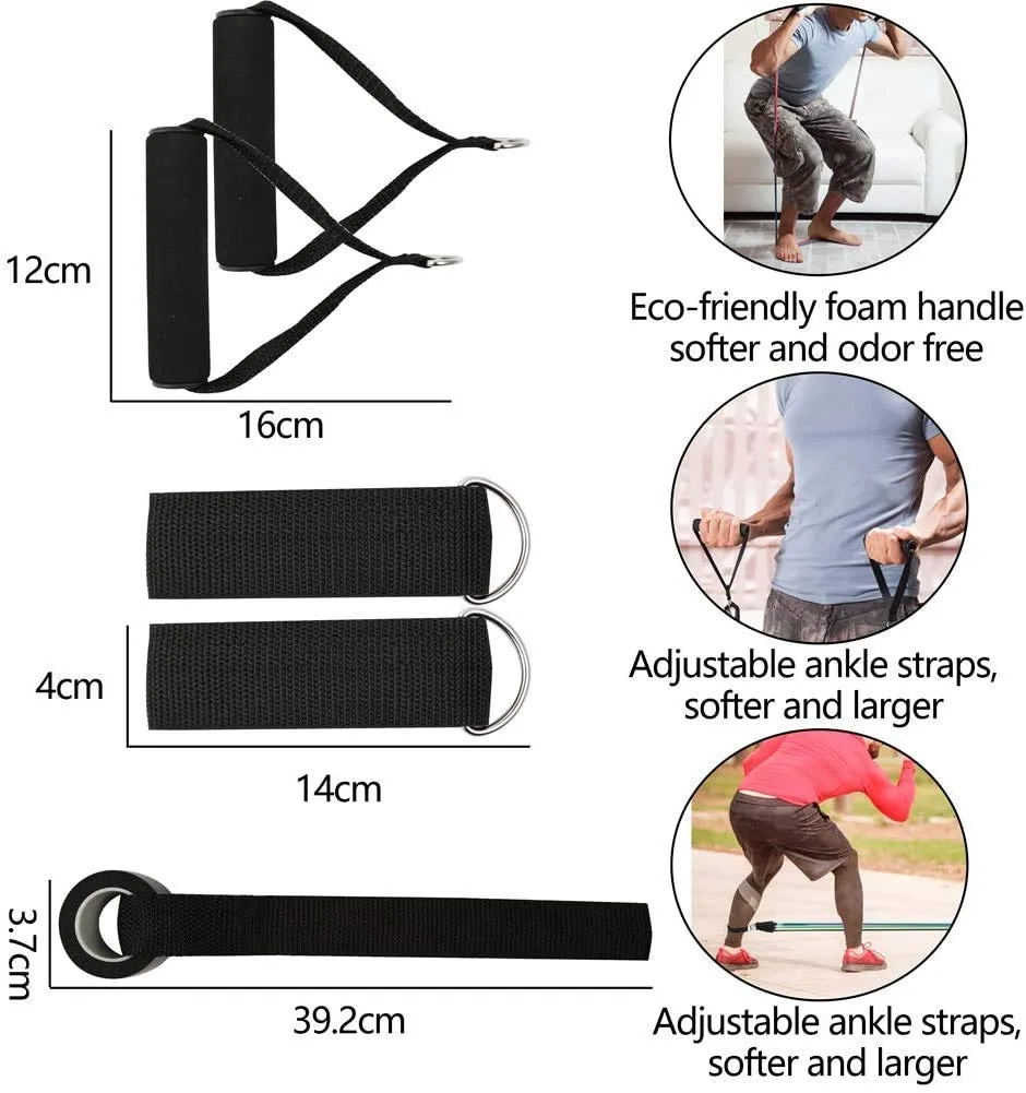 In-Depth Review: best resistance bands set - Fashnex Resistance Bands Set for Exercise, Stretching and Workout Toning Tube Kit with Foam Handles, Door 5 Fashnex Resistance Bands Se - view 4