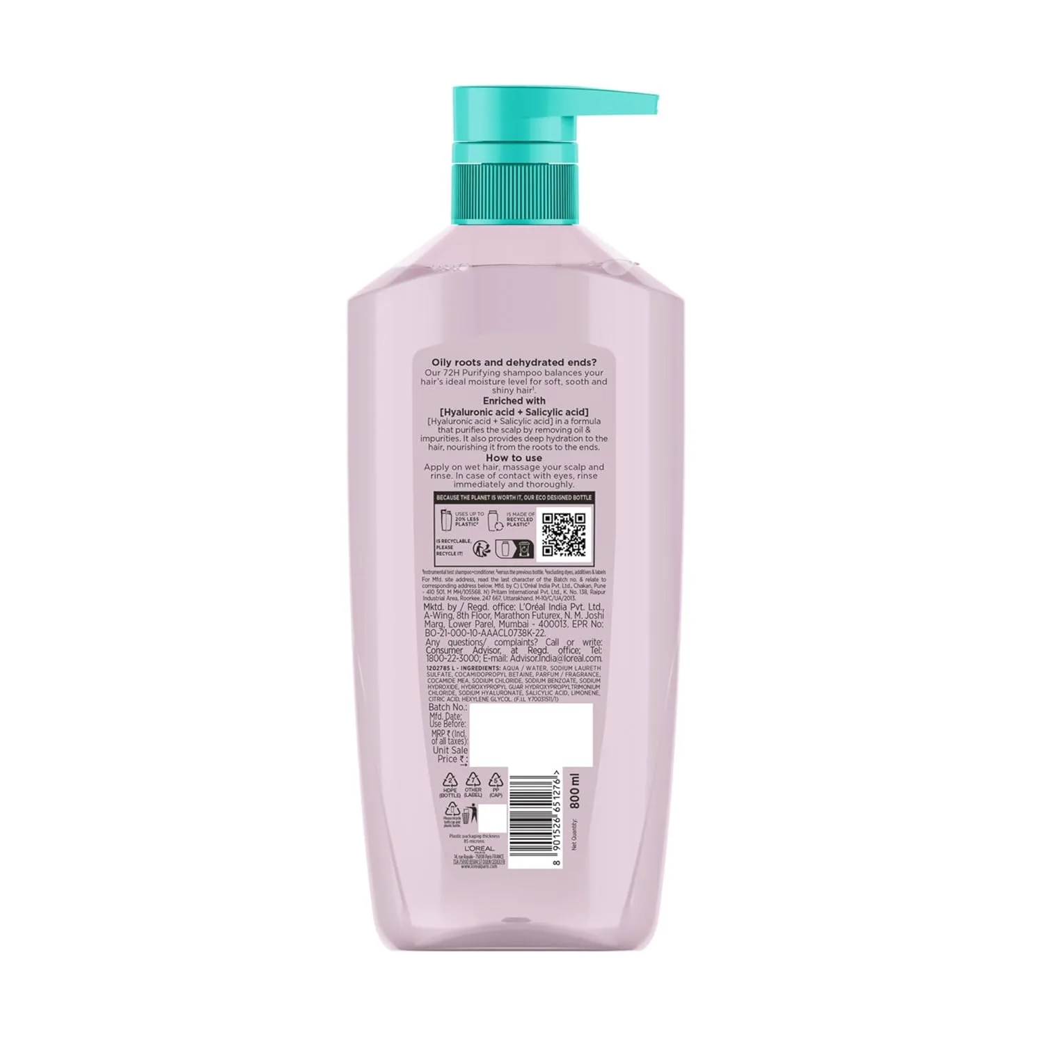 In-Depth Review: best conditioner for dry hair - L’Oréal Paris Hyaluron Pure 72H Purifying Shampoo, For oily scalp & dry hair with salicylic and hy 11 L’Oréal Paris Hyaluron Pure - view 10