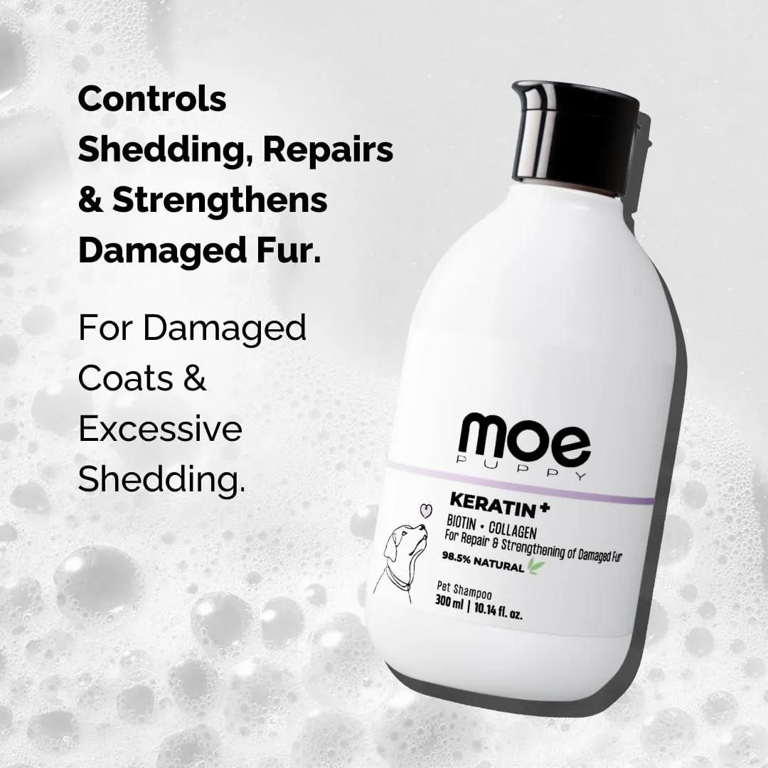 In-Depth Review: best dog shampoo - Moe Puppy's Keratin+ Protein Shampoo for Dogs & Cats, Shed Control, Repair & Strengthen Damaged Fur, Long Lasting 3 Moe Puppy's Keratin+ Pr - view 2