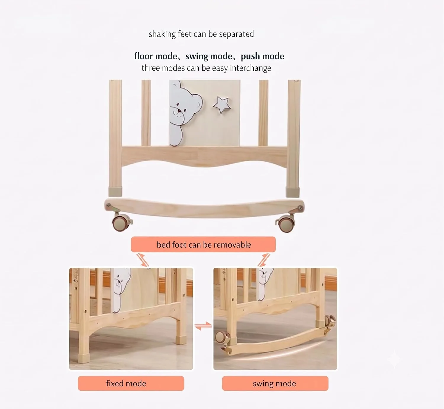 In-Depth Review: best baby crib bed - BabyTeddy® 16 in 1 Original Patented Baby Crib, Baby Cot, Toddler Bed,Cradle Rocker,Convertible Desk,Kid’s So 9 BabyTeddy® 16 in 1 Original Pa - view 8