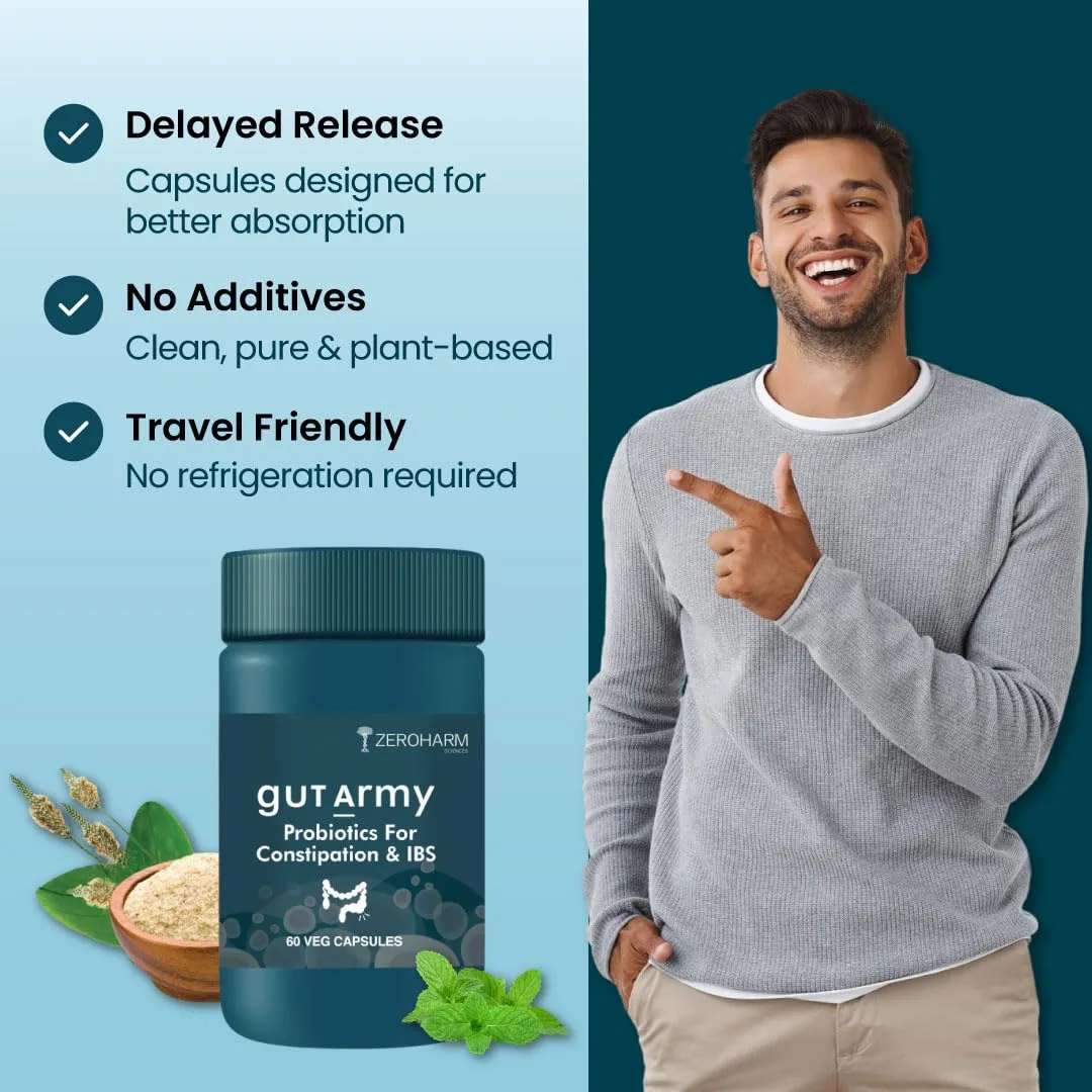 In-Depth Review: best fiber supplement - Gut Army Probiotics for Constipation & IBS | 100 Billion CFU, 11 Strains | Psyllium Husk (Isabgol) & 9 Gut Army Probiotics for - view 8