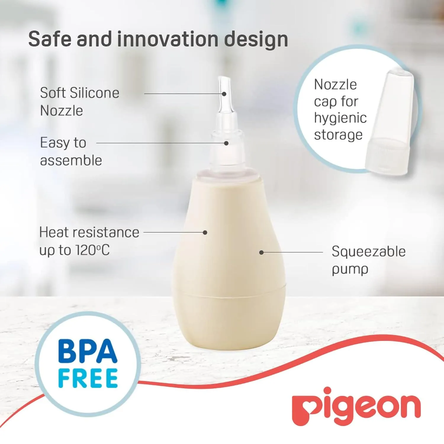In-Depth Review: best newborn baby essentials - Pigeon Nose Cleaner | Baby Nasal Aspirator | Gentle Suction for Blocked Nose | Soft Silicone Tip, Safe 5 Pigeon Nose Cleaner | Baby - view 4