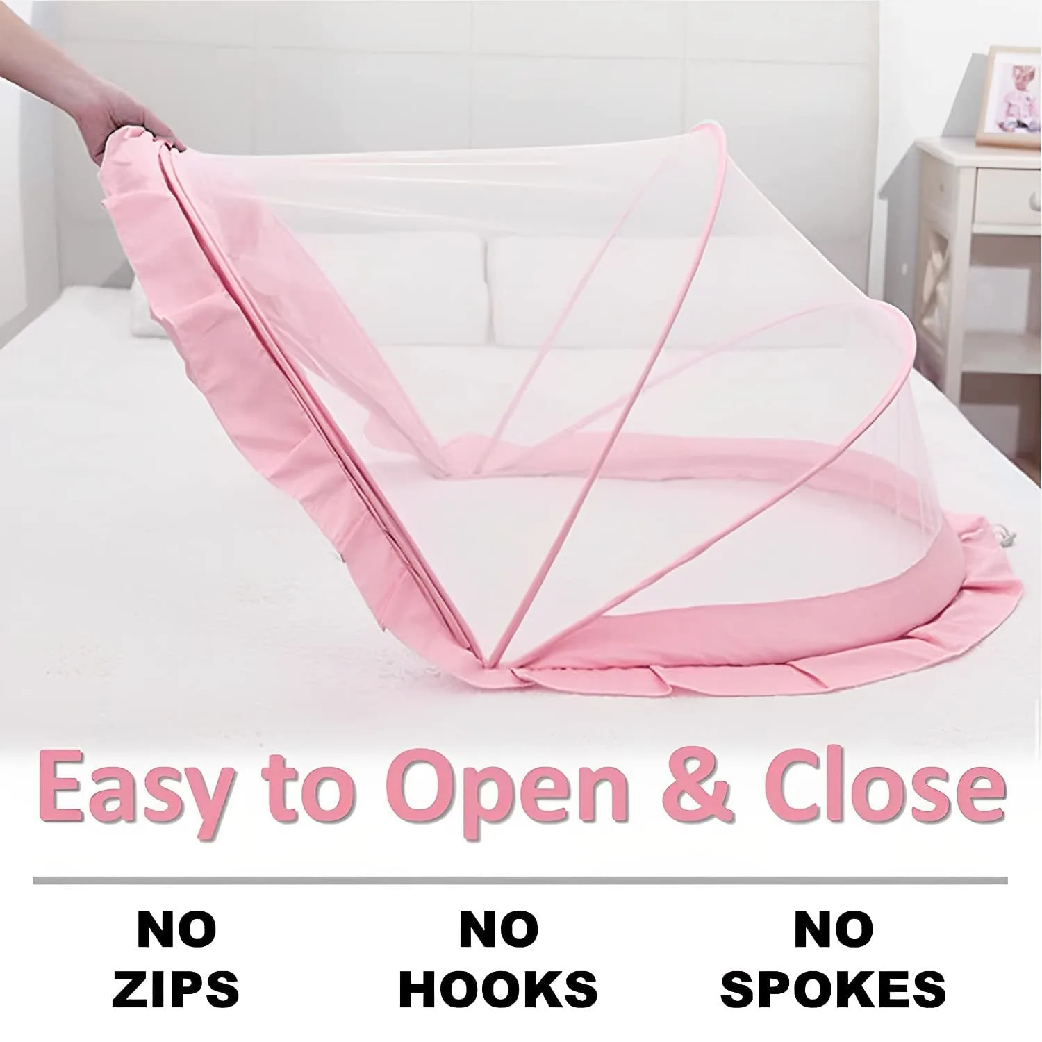 In-Depth Review: best baby mosquito net - LifeKrafts Foldable Baby Mosquito Net for Bed | Bottomless Portable Net for Babies & Toddlers (0–36 M 6 LifeKrafts Foldable Baby Mosqu - view 5