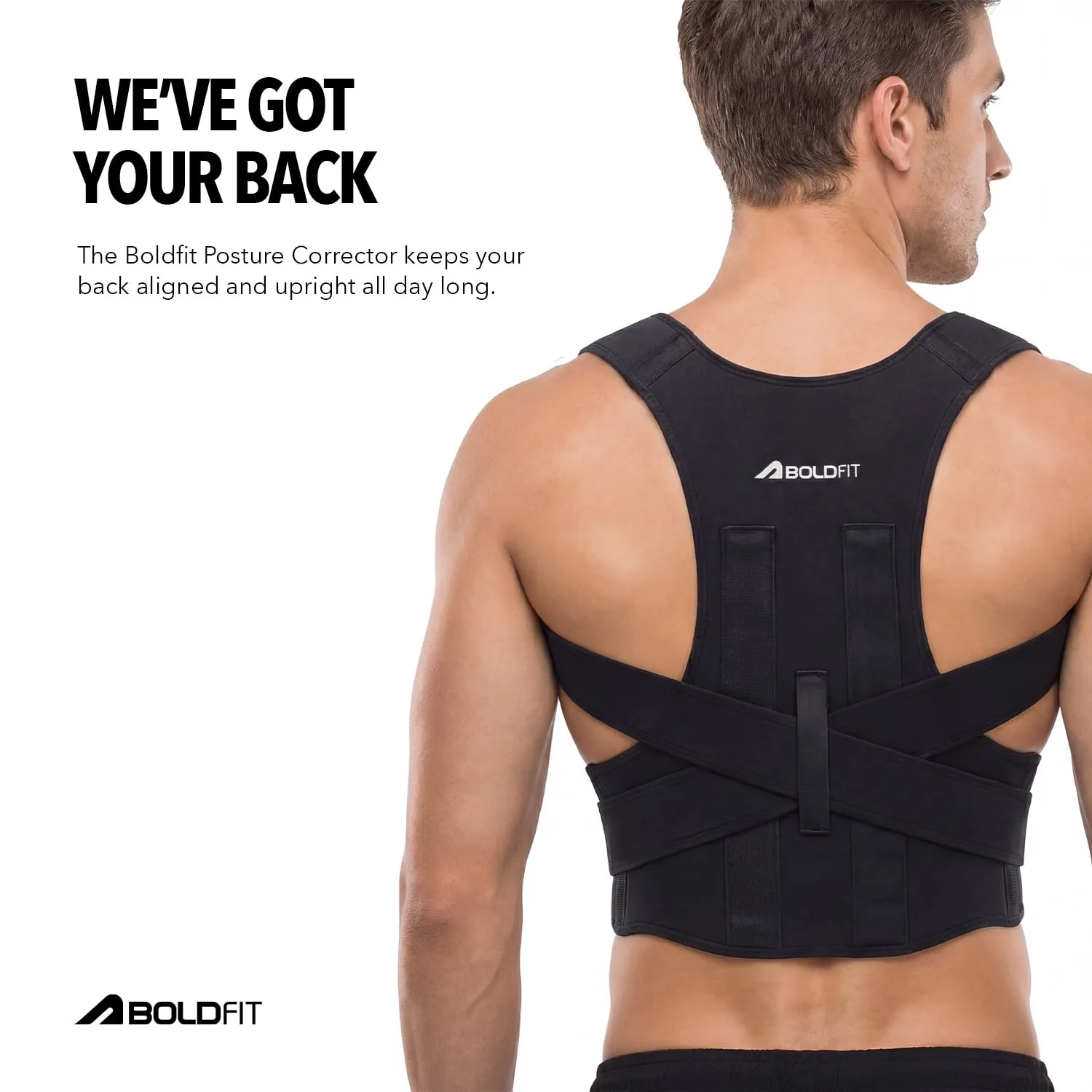 In-Depth Review: best posture corrector belt - Boldfit Posture Corrector Belt for Men & Women, Adjustable Back Brace for Upper Back & Shoulder Support 3 Boldfit Posture Corrector B - view 2
