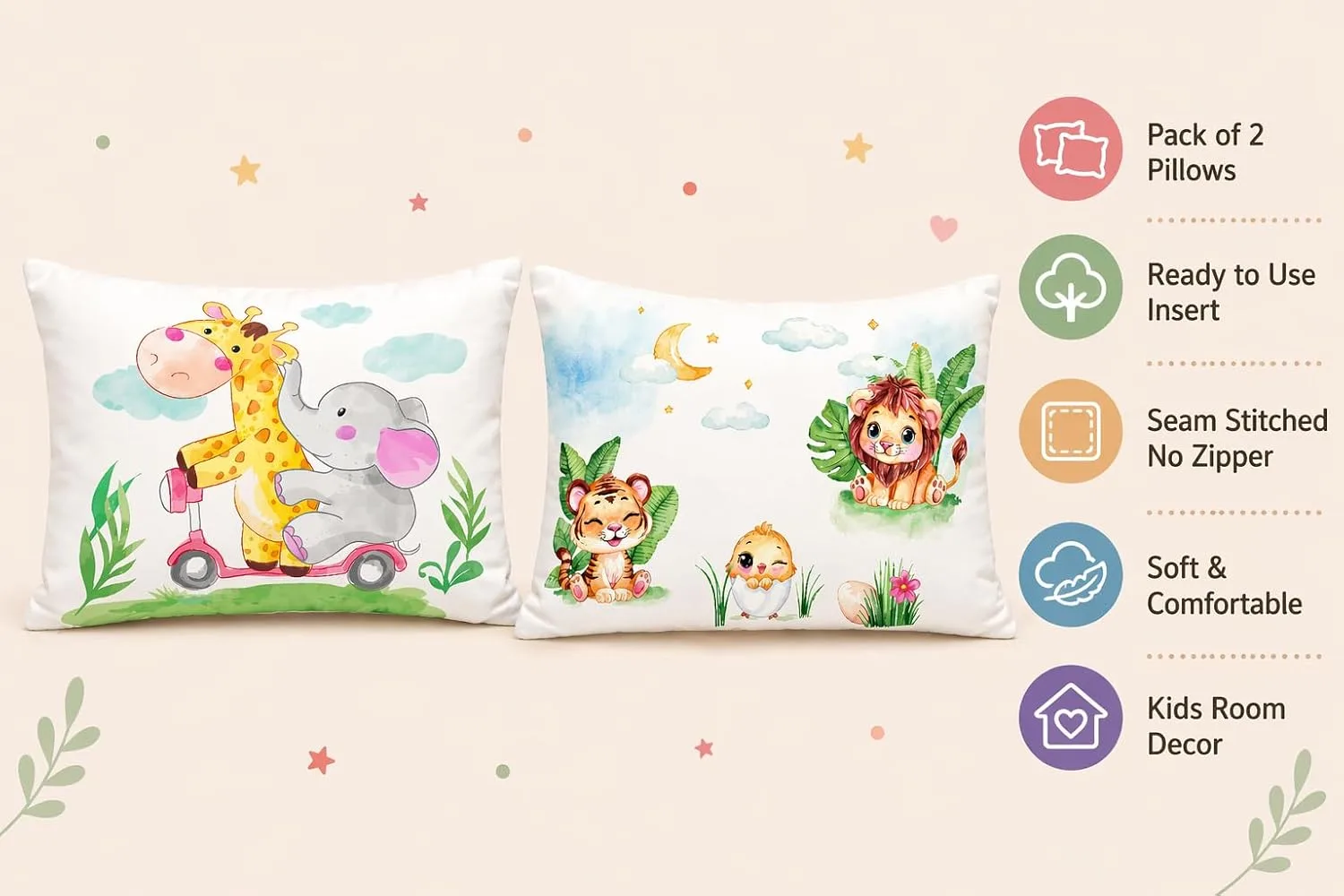Kids Pillow Pack of 2, 1 - view 2