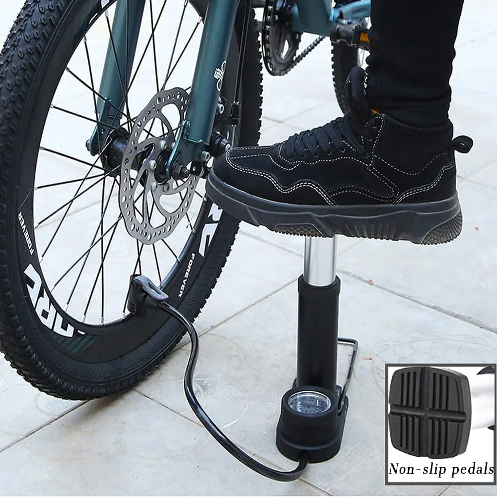 In-Depth Review: best bike air pressure gauge - Mini High Pressure Bicycle Pump with Gauge – Portable Dual Action Cycle Air Pump, PSI Meter, Frame M 6 Mini High Pressure Bicyc - view 5