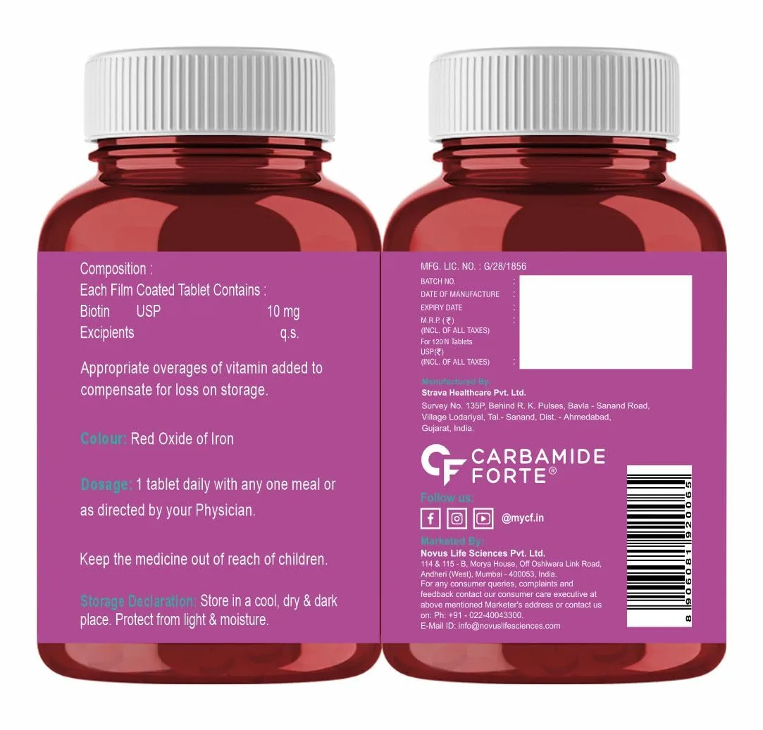 best biotin tablets for hair - Carbamide Forte Biotin Tablet 9 Carbamide Forte Biotin Tablet - view 9
